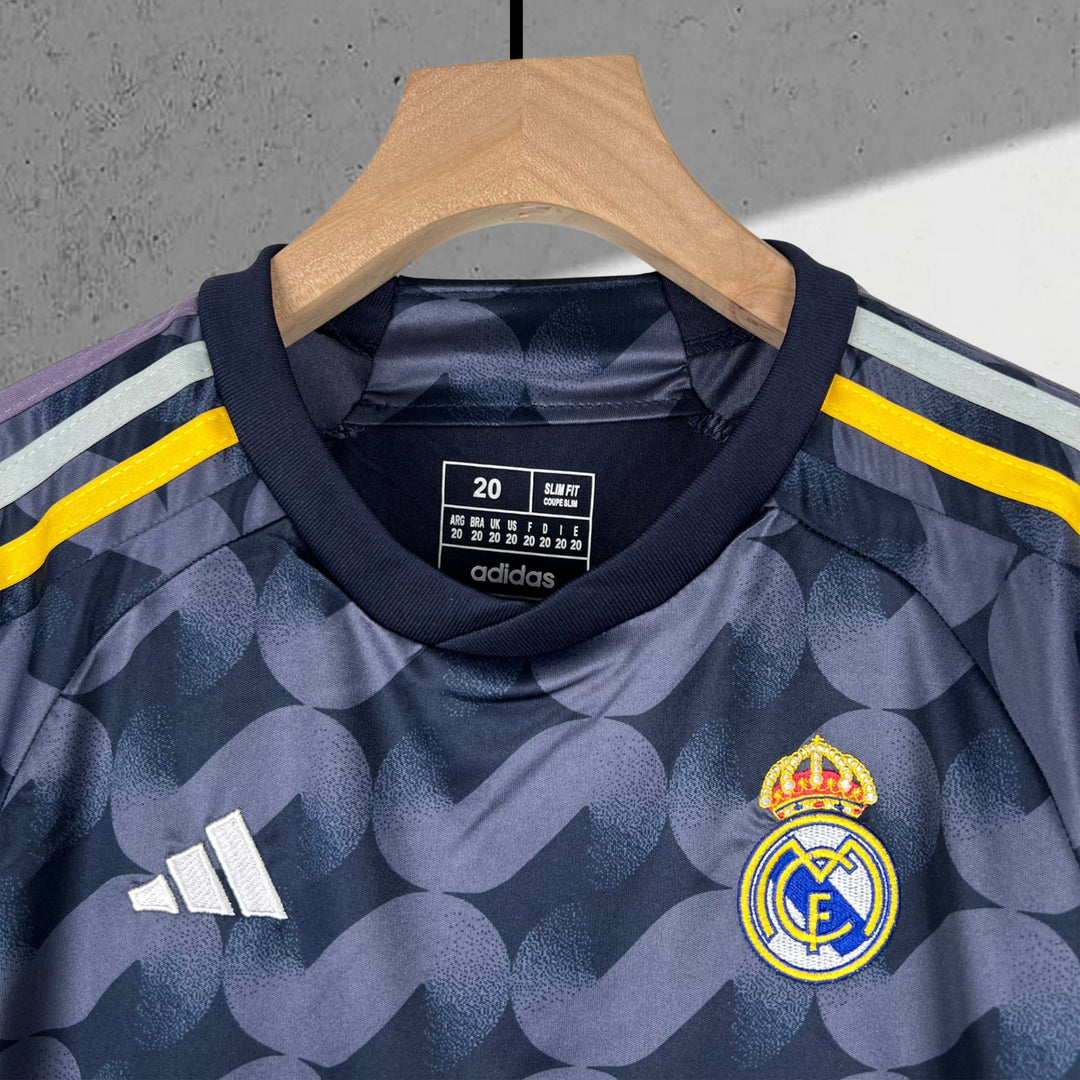 Real Madrid 2023–2024 Auswärtstrikot für Kinder