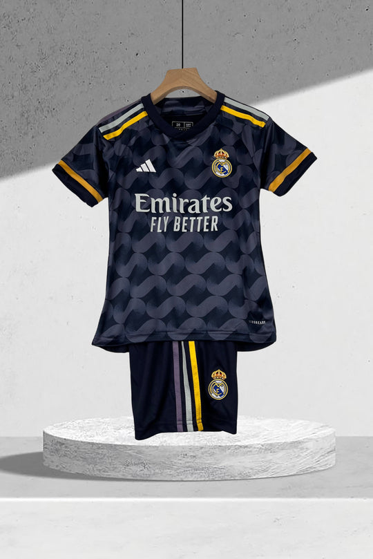 Real Madrid 2023–2024 Auswärtstrikot für Kinder