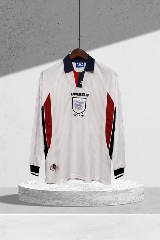 England 1998 WM Heimtrikot Langarmiges