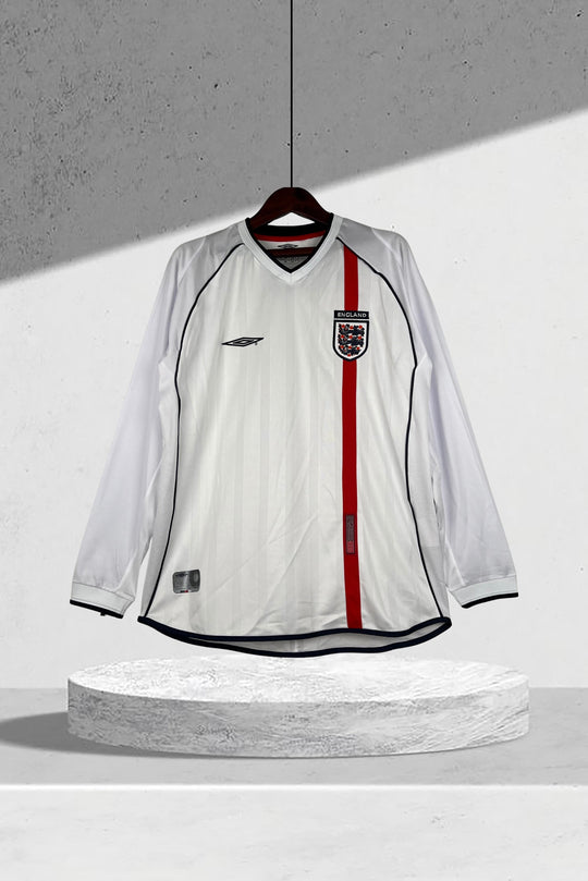 England 2002 WM Heimtrikot Langarmiges